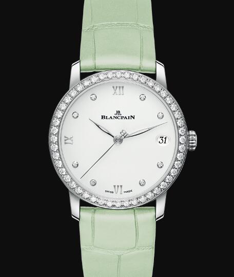 Review Blancpain Villeret Watch Review Villeret Women Date Replica Watch 6127 4628 95 - Click Image to Close